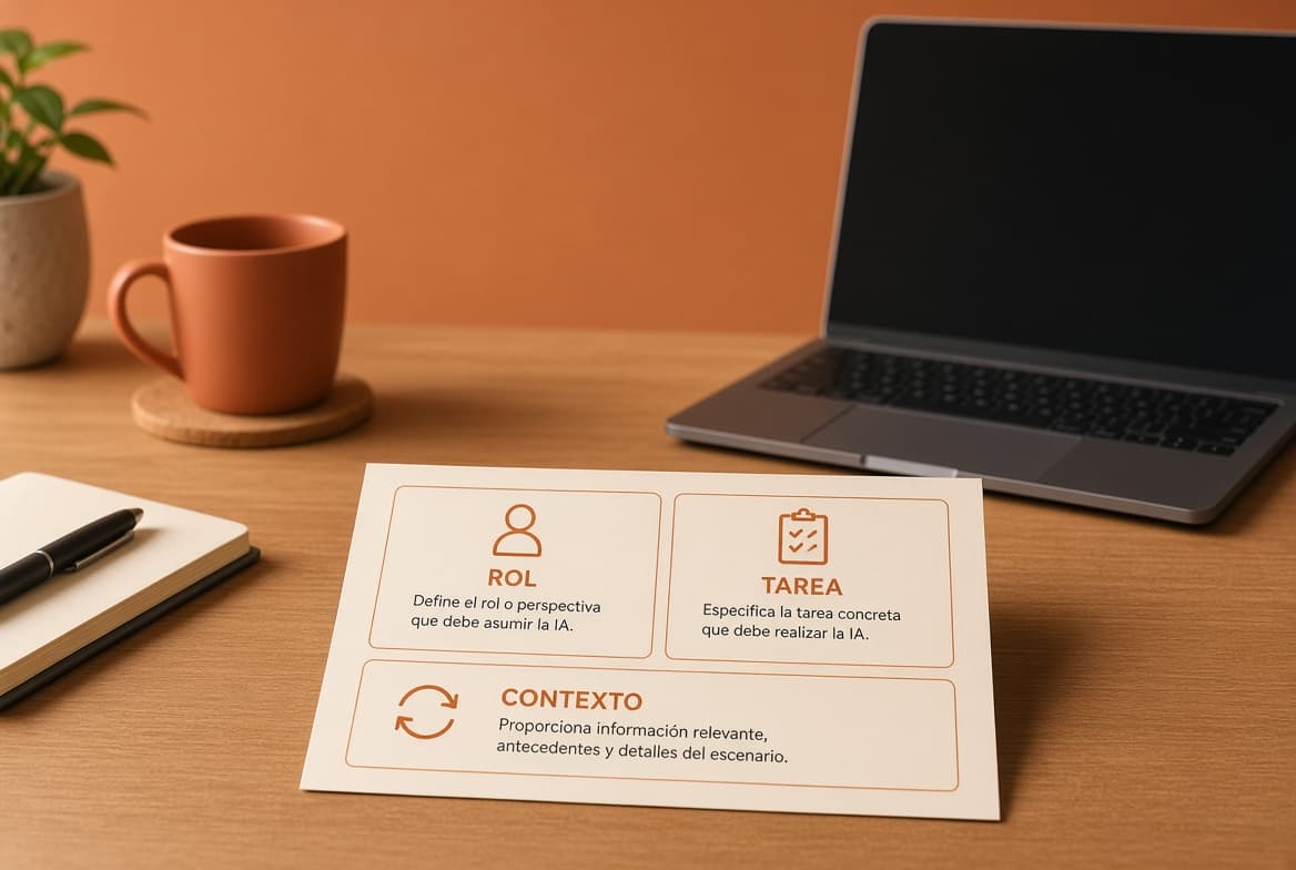 Estructura de un prompt que funciona: rol, tarea, contexto y ejemplo