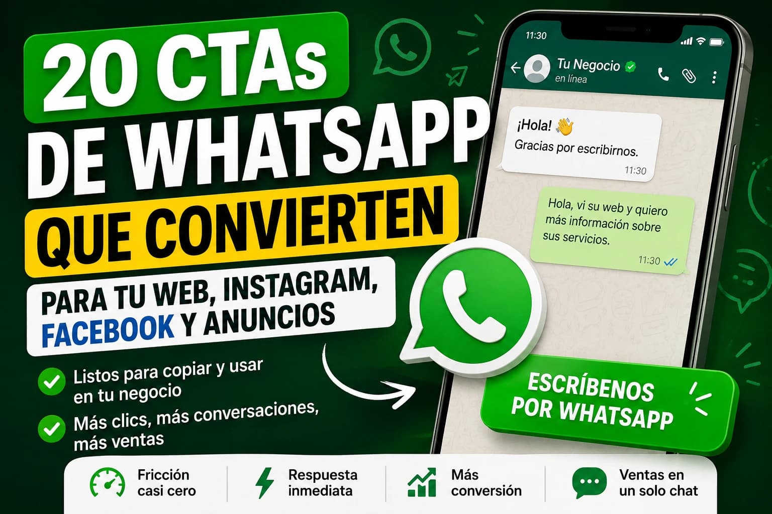 CTAs de WhatsApp que convierten (con ejemplos para copiar)