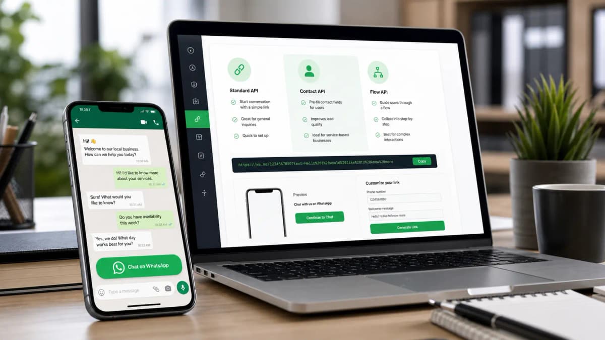 wa.me vs botón de WhatsApp vs API: qué necesita una PYME